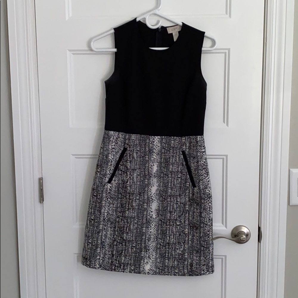 Black dress with detailed bottom